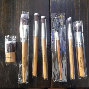 Set of bamboo makeup brushes (new)